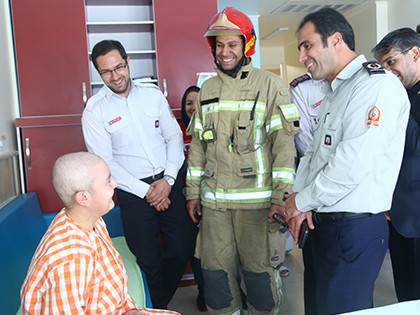 When MAHAK children get overwhelmed with joy by meeting firefighters