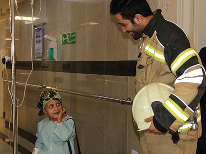 When MAHAK children get overwhelmed with joy by meeting firefighters