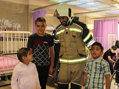 When MAHAK children get overwhelmed with joy by meeting firefighters