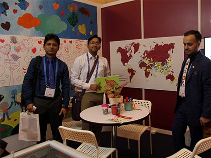 6Participants at the booth of MAHAK